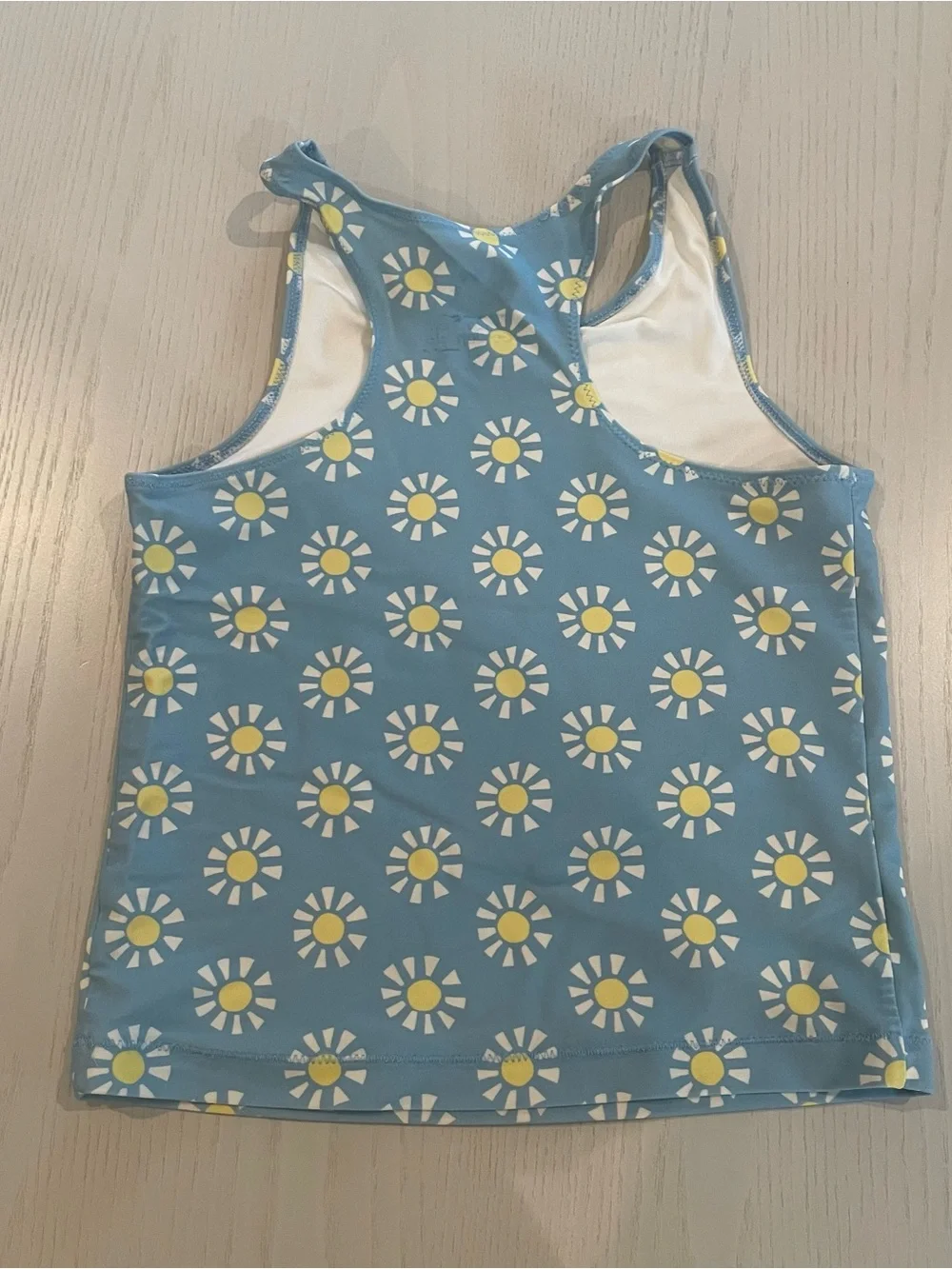 Primary Kids Swim Tank Bikini Bottom Swim Set (Daisy Floral Sun) - Size 10